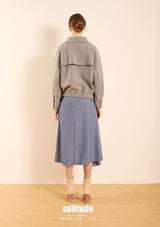 Charcoal Embroidered Zip Up Jacket