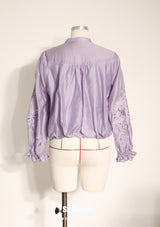 Purple Embroidered Shirt