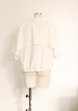 White Cloak Cut Blouse