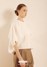 White Cloak Cut Blouse