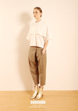 White Cloak Cut Blouse