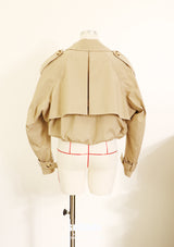 Khaki Cropped Woven Jacket