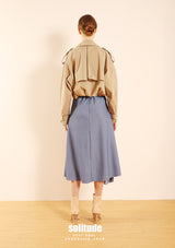 Khaki Cropped Woven Jacket