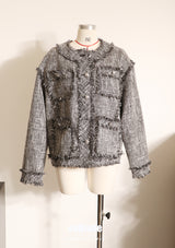 Raw Edge Tweed Jacket