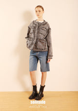 Raw Edge Tweed Jacket