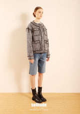 Raw Edge Tweed Jacket