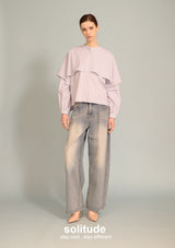 Blue Dowble Layer Striped Shirt