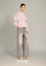 Blue Dowble Layer Striped Shirt