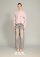 Blue Dowble Layer Striped Shirt