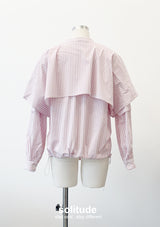 Red Dowble Layer Striped Shirt