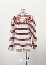 Patches Striped Knit Tee
