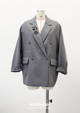 Charcoal Oversized Blazzer