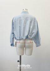 Blue Flower Patches Long Sleeves Shirt