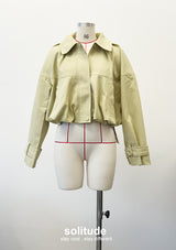 Bubble Cropped Nylon Jacket