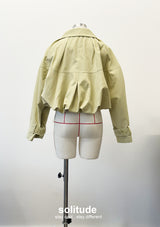 Bubble Cropped Nylon Jacket