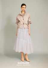 Powder Blue Faux Leather Jacket