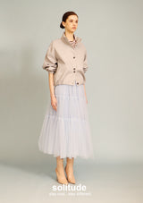 Powder Blue Faux Leather Jacket