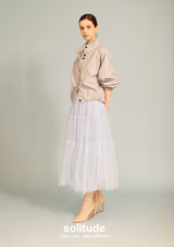 Powder Blue Faux Leather Jacket