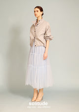 Powder Blue Faux Leather Jacket