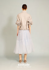 Powder Blue Faux Leather Jacket