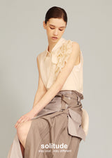 Off-white Ruffles Trimmed Sleeveless Shirt