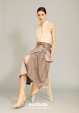 Off-white Ruffles Trimmed Sleeveless Shirt