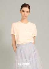 White Flowers Patches Top