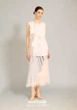 White Big Bow Sleeveless Top