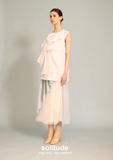 White Big Bow Sleeveless Top