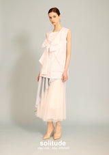 White Big Bow Sleeveless Top