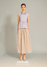 Grey Nylon Skirt with Belt Set