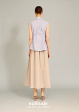 Grey Nylon Skirt with Belt Set