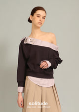 Off Shoulder Embellished Knit Top