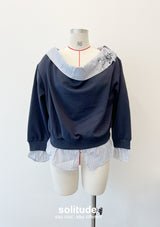 Off Shoulder Embellished Knit Top