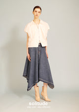 White Bubble Zip Up Top