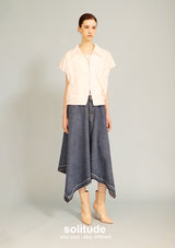 White Bubble Zip Up Top