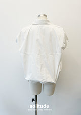 White Bubble Zip Up Top