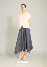 White Bubble Zip Up Top