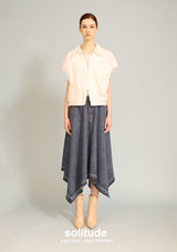 White Bubble Zip Up Top