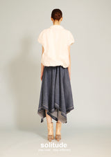 White Bubble Zip Up Top