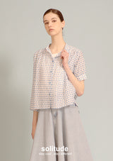 Blue Dots Printed Shirt