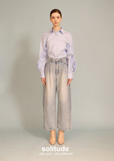 Ruffles Trimmed Woven Shirt