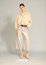 Rice Double Layer Cropped Jacket