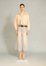 Rice Double Layer Cropped Jacket