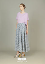 Purple V-neck Woven Top