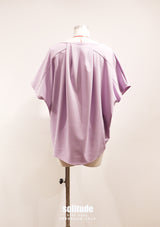 Purple V-neck Woven Top