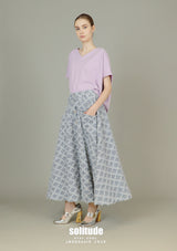 Purple V-neck Woven Top