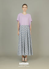 Purple V-neck Woven Top