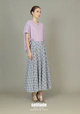 Purple V-neck Woven Top