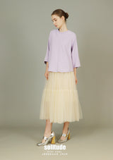 Purple Oversized Washed Cotton Top